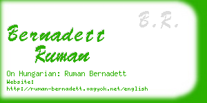 bernadett ruman business card